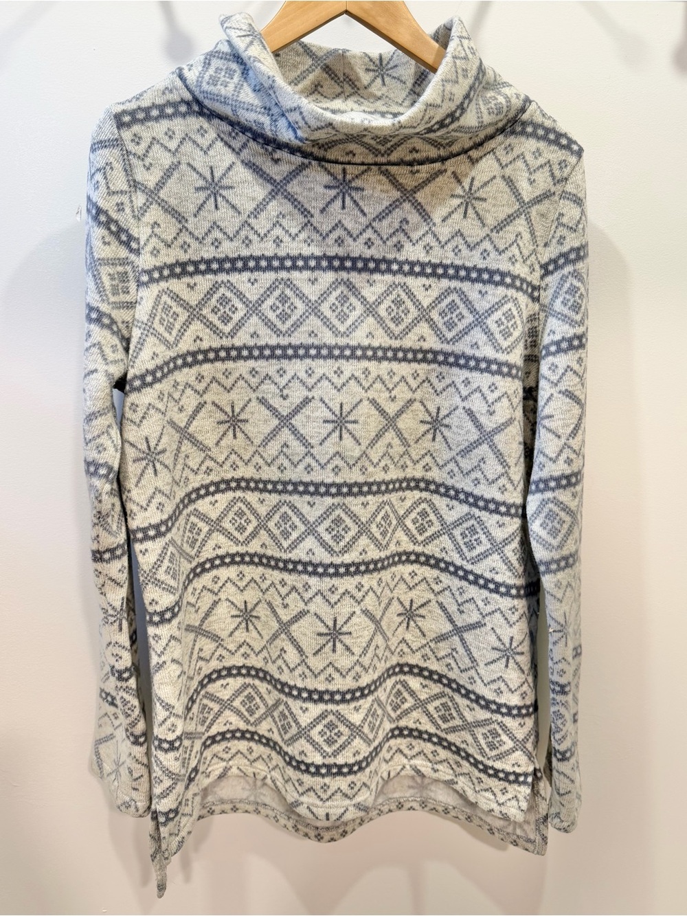 WOOLY BULLY WEAR Women’s Nomad Fair Isle Cowl Neck Sweater